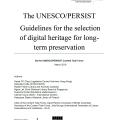The Unesco Persist guidelines